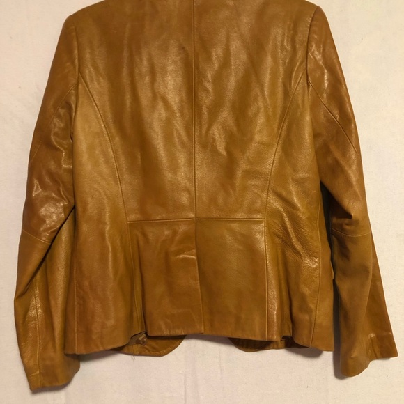 Brand INC LADIES LEATHER JACKET VINTAGE LOOK SZ M - Picture 3 of 5